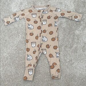 Cozy Cookie and Milk Infant Convertible Footie